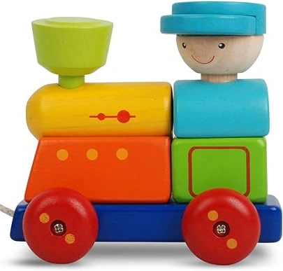 EverEarth Trenino Blocchi Ordinamento Colori E Forme In Legno - Giocattolo Educativo 18 Mesi+ - 2