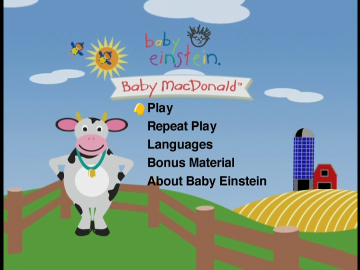 baby einstein menu