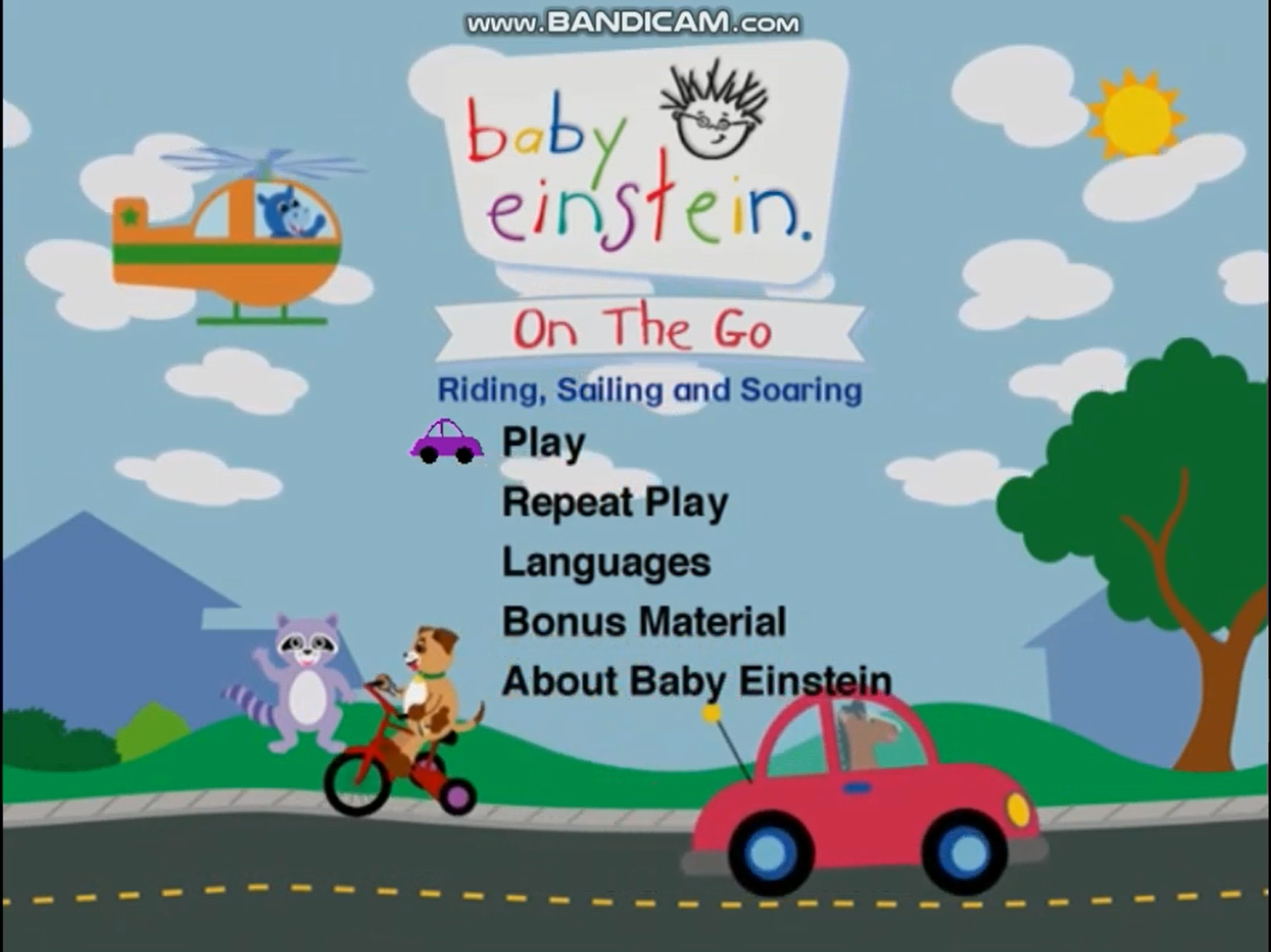 baby einstein menu