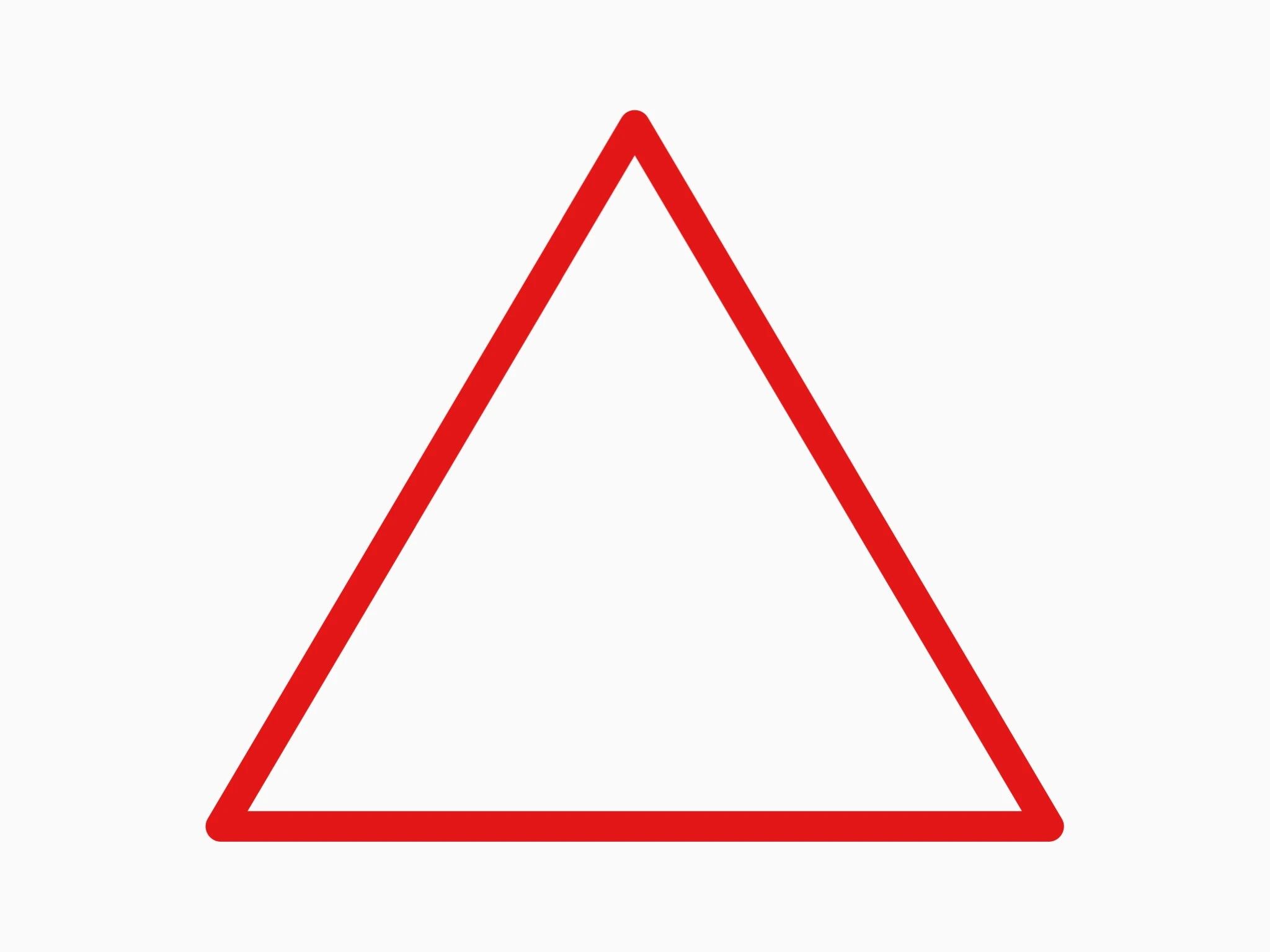 red triangle outline