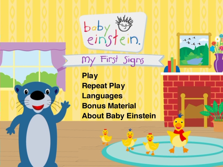 My First Signs Dvd Menu The True Baby Einstein Wiki Fandom