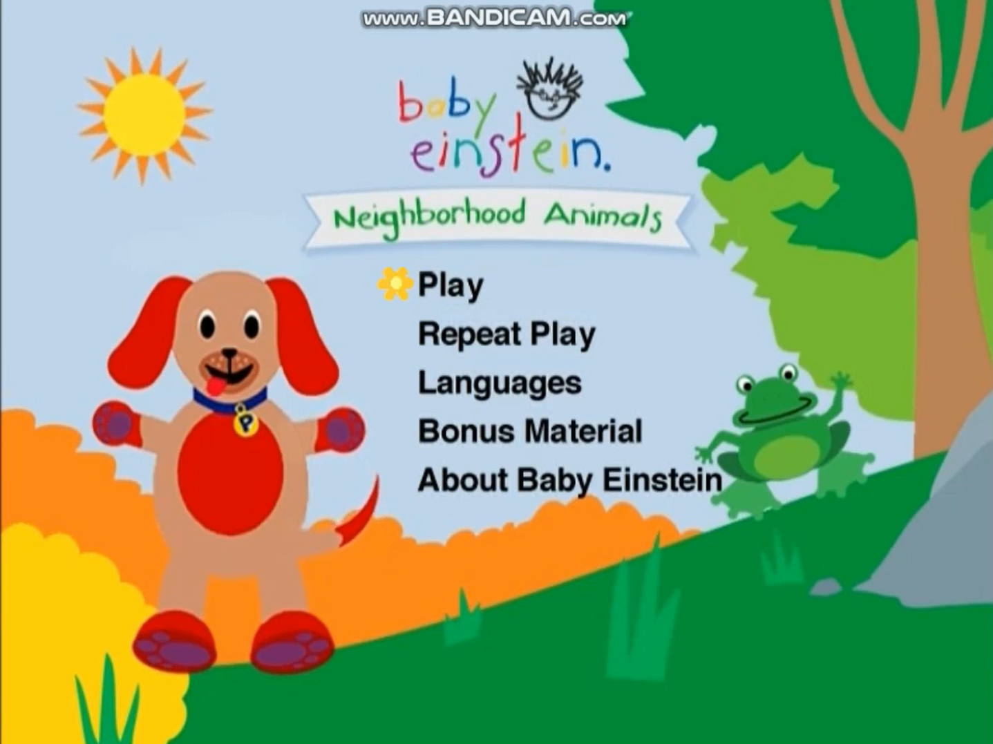 baby einstein neighborhood animals dvd menu