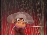 Jane with a hat and glasses