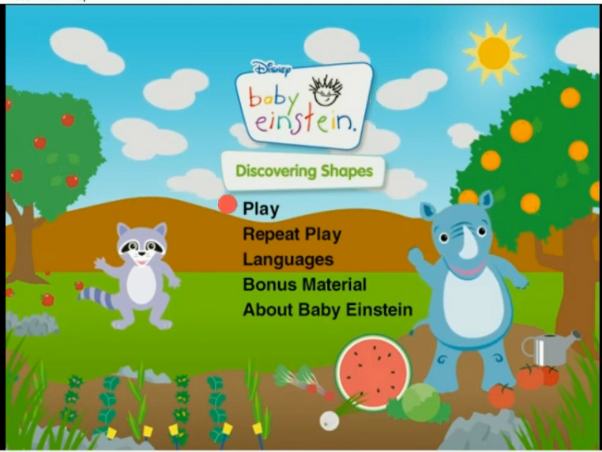 Discovering Shapes DVD Menu The True Baby Einstein Wiki Fandom