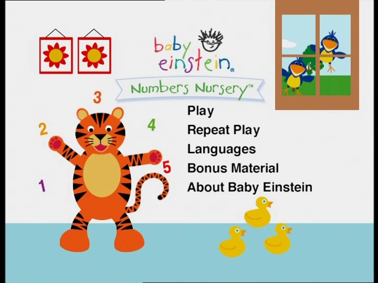Numbers Nursery DVD Menu The True Baby Einstein Wiki Fandom