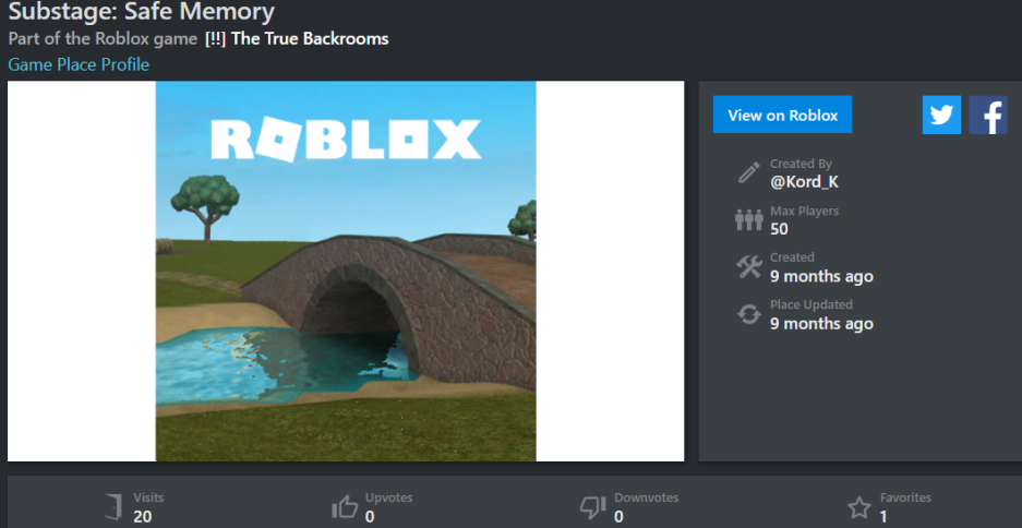 Backrooms  Roblox Game Place - Rolimon's