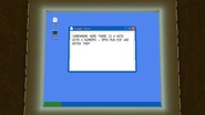 The info.txt program on the computer.