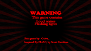 The warning screen.