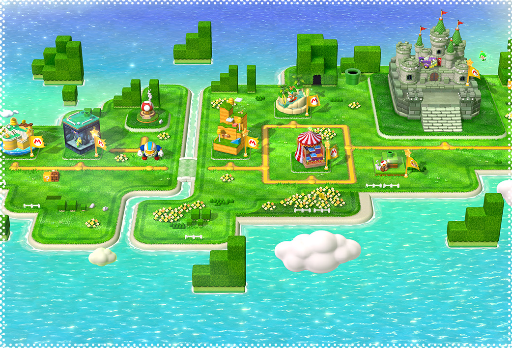 Super Mario World: 3д. Super Mario 3d World карта. Super Mario World World 1-1 Map. 3d Mario super World уровень.