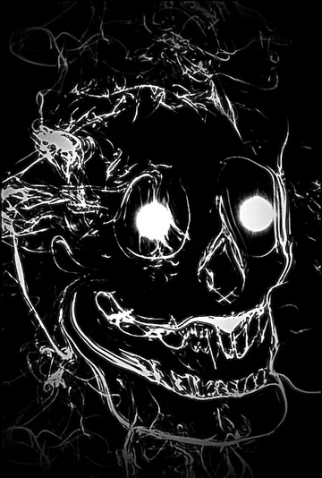 正規品 DimMoire ディムモアール Creepy Skull ロンT 黒