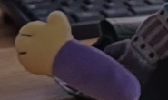 The Dismembered Arm of the Glow In The Dark Makeship plush, likely belonging to Brian.