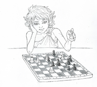 Rags playing chess by DemonicCriminal