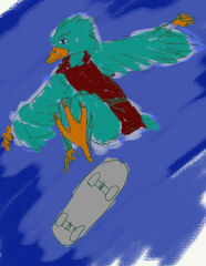 Garuda on Skateboard