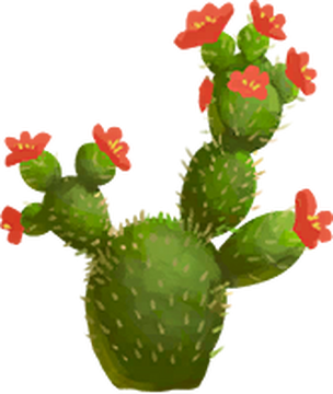 cactus plastics Serene Spaces Living Artificial Potted Prickly Pear Cactus, 11