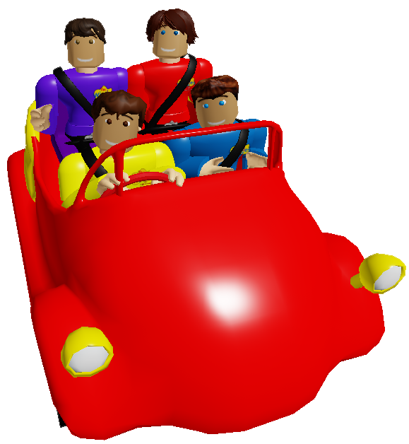 the wiggles roblox big red car