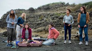 The girls on the beach