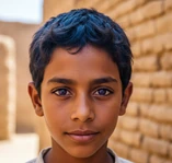 A Hannuan kid with some elven ancestry