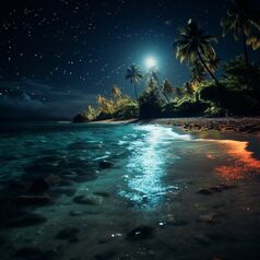 Crane beach at night