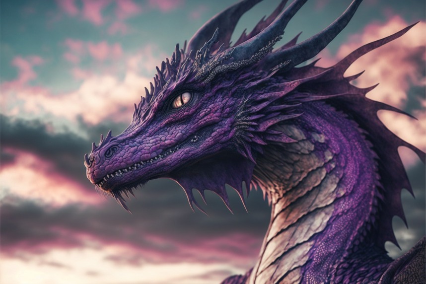 really cool purple dragons