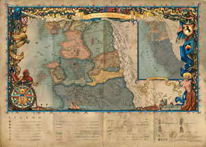 Map of the Continent where The Witcher is set.