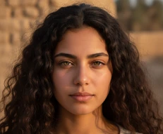 A Hannuan girl with green eyes