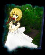 Viola smelling flowers