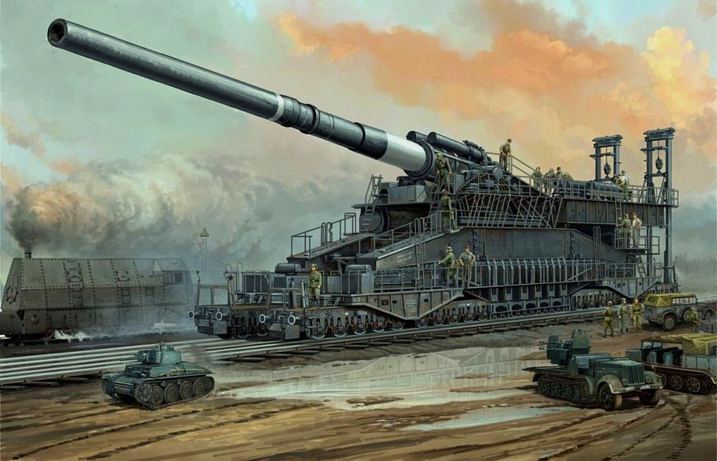 Schwerer Gustav railway artillery 80cm 1/200 (53NNTKU2J) by