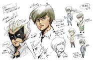 Concept art released through Kickstarter 1/4 Concepts for Red's character, including civilian occupations