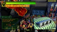 The first Subscreen area in the game in Operation 001-A requires you to unlock a door by turning hand-cranks on the Subscreen to change numbers visible on the main screen until they match the door.