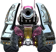 A wheeled Dough-Kun possessing the shields of a Raydown