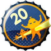 An achievement for piercing 20 enemies using a laser, such as Unite Goggles or a Raydown cannon.