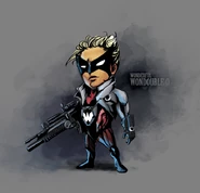 Concept art released through Kickstarter 2/4 One of Red's initial design concepts, which was quickly accepted as his final look