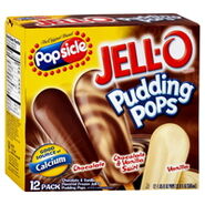 Jell-O Pudding Pops (chocolate, chocolate & vanilla swirl, and vanilla)