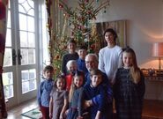 the late Prince Henrik of Denmark with his grandchildren