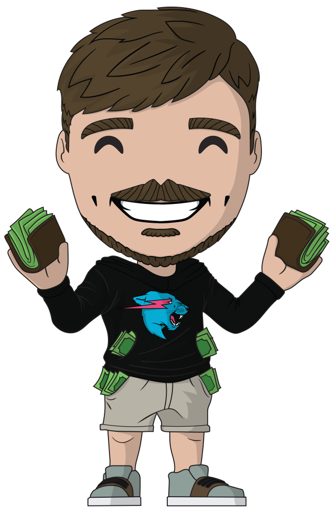 Cartoon image of mr. beast