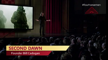 Bill Cadogan bei seiner Rede zwei Wochen vor dem 