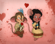 Fievel and Cholena - Valentine by =Maxl654