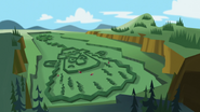 S2e20a lawn in the shape of grumpy