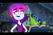 S1e03a Hildy Consults the Book of Spells and Crystal to Change Grim Back 10