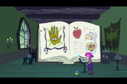S1e03a Hildy Consults the Book of Spells and Crystal to Change Grim Back 6