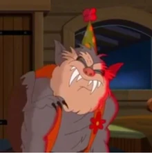 Happy when he turned into the werewolf when the moon turns red.