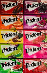 A variety of Trident flavors