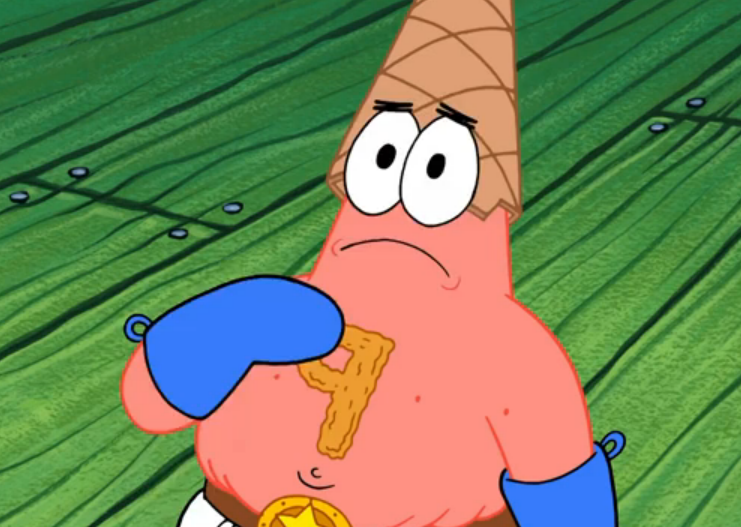 patrick star hat ice cream