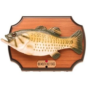 Vintage Large Big Mouth Bass Fish Wall Plaque Hen-feathers