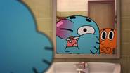 Gumball looks into mirror