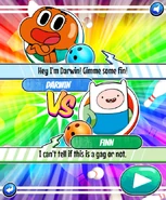 Some of the quips the characters say before a game starts.