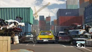 The Wattersons trying to park at the Container Port.