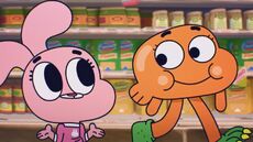 Gumball ruins Darwin's love life, The Matchmaker