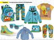 Catalog of various Gumball clothing