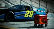 The Formula Cartoon commercial showing Gumball racing against Larry Herring.